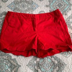 Red formal shorts from Dalia collection